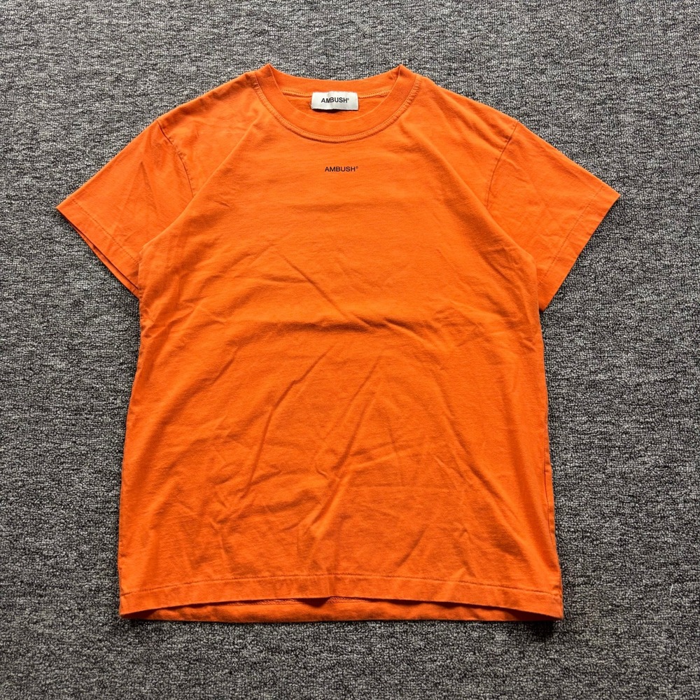 Ambush Limited Edition Streetwear Graphic Orange T-Shirt Size Medium